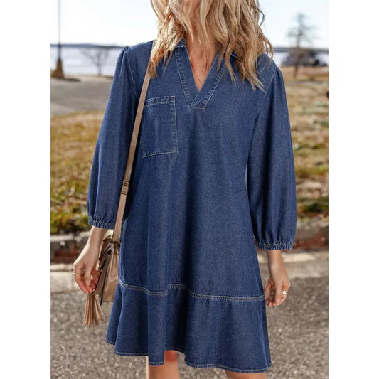 Sara | Denim Fall Dress